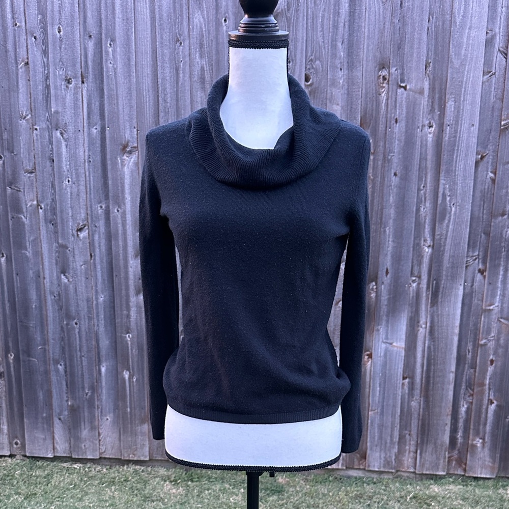 Mercer Street Studio Black Cowl Neck Sweater